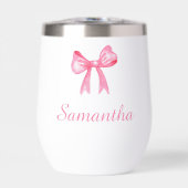 Gepersonaliseerde naam|Pink Bow Stropdas Reis Wate (Voorkant)