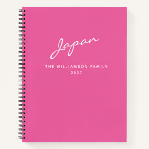 Gepersonaliseerde naam Pink Destination Travel Jou Notitieboek