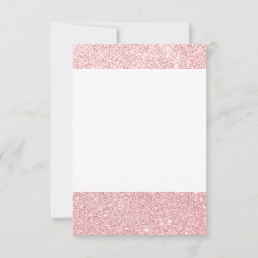 Gepersonaliseerde naam Pink Glitter Het spijt me K Kaart (Achterkant)