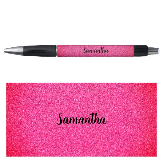 Gepersonaliseerde naam Pink Glitter Pen