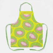 Gepersonaliseerde naam Pink Green Kiwi Fruit Summe Schort (Voorkant)