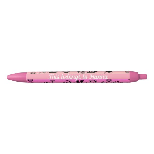 Gepersonaliseerde naam Pink Love Pen (Voorkant)