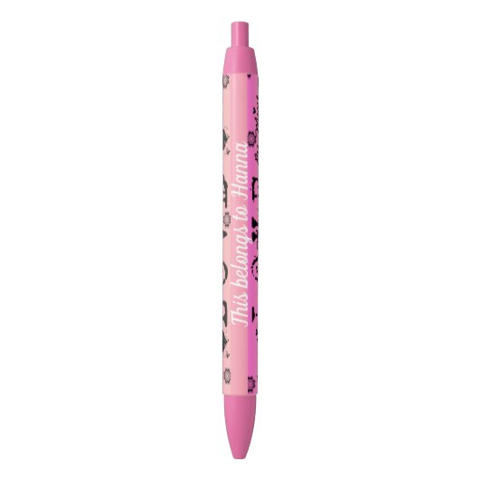 Gepersonaliseerde naam Pink Love Pen (Voorkant Verticaal)