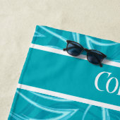 Gepersonaliseerde naam & plaats Lake/Beach handdoe Strandlaken (In situ)