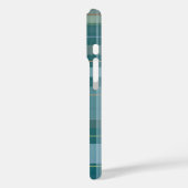 Gepersonaliseerde Naam Plaid Check Blauw Blauwgroe Case-Mate iPhone Case (Achterkant / Links)