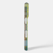 Gepersonaliseerde Naam Plaid Check Blauw Blauwgroe Case-Mate iPhone Case (Achterkant / Rechts)