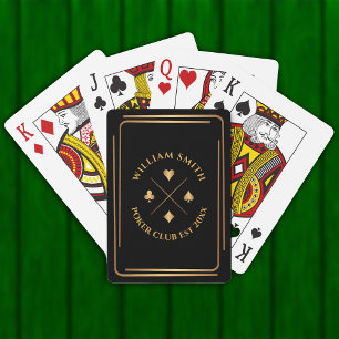 gepersonaliseerde naam Poker Club Game goud Pokerkaarten