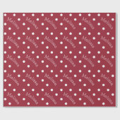Gepersonaliseerde naam Polka Dot Wrapping Paper Cadeaupapier (Vlak)