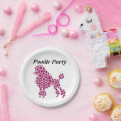 Gepersonaliseerde naam Poodle Party Papieren Bordje (Feest)