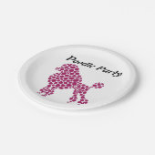 Gepersonaliseerde naam Poodle Party Papieren Bordje (Gekanteld)