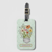 Gepersonaliseerde naam Positive Thoughts Inspirere Bagagelabel (Voorkant (verticaal))