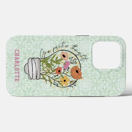 Gepersonaliseerde naam Positive Thoughts Inspirere Case-Mate iPhone Case (Achterkant (horizontaal))