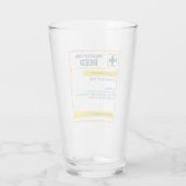 Gepersonaliseerde naam Prescription Bier Glas (Achterkant)