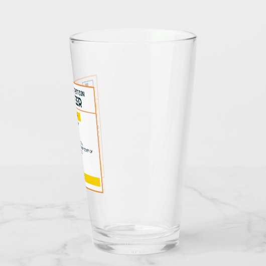 Gepersonaliseerde naam Prescription Bier Glas (Links)