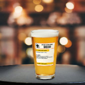Gepersonaliseerde naam Prescription Bier Glas
