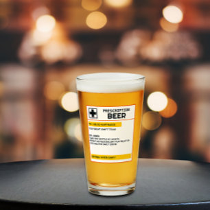 Gepersonaliseerde naam Prescription Bier Glas