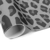 Gepersonaliseerde naam pruimen zwarte luipaard cadeaupapier (Rol Hoek)