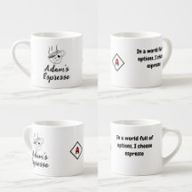 Gepersonaliseerde naam Quote, kleine koffie espres