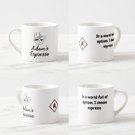 Gepersonaliseerde naam Quote, kleine koffie espres Espresso Kop