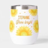 Gepersonaliseerde Naam Quote Zonnebloem Motivatie (Achterkant)