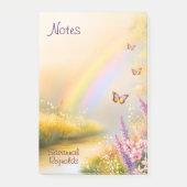 Gepersonaliseerde naam Rainbow Butterfly Natuur No Post-it® Notes (Voorkant)