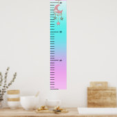 Gepersonaliseerde naam Rainbow kind Groei Poster (Keuken)