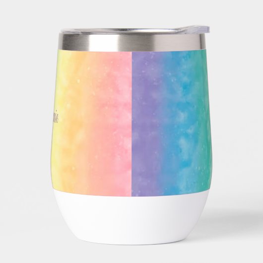 Gepersonaliseerde naam Rainbow Script Monogram (Links)