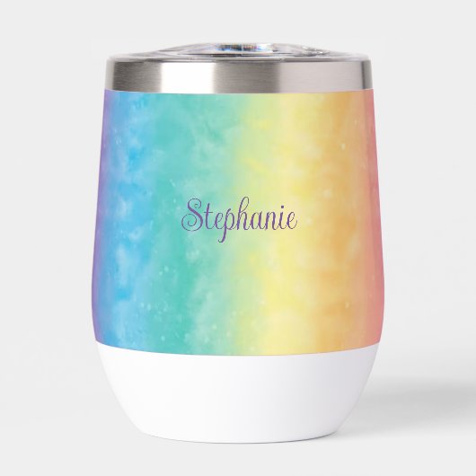 Gepersonaliseerde naam Rainbow Script Monogram (Voorkant)