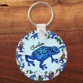 Gepersonaliseerde naam Rainforest Frogs Sleutelhan Sleutelhanger (Voorkant)
