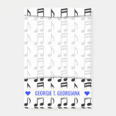 Gepersonaliseerde naam; raster van muzieknoten post-it® notes (Voorkant)