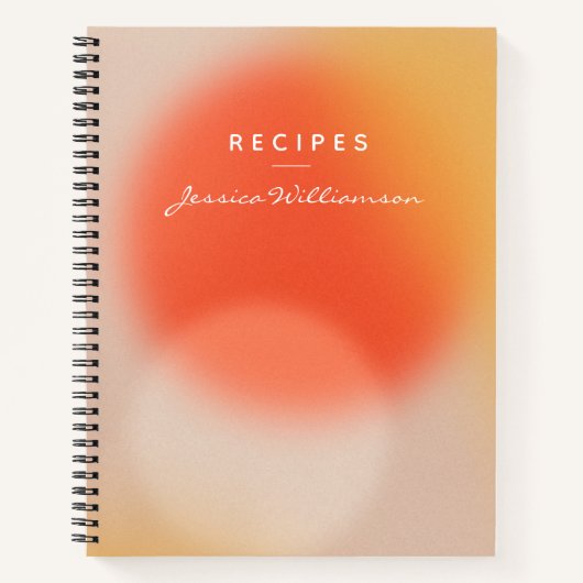 Gepersonaliseerde Naam Recept Keuken Abstract Eleg Notitieboek (Voorkant)