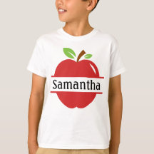 Gepersonaliseerde naam Red Apple T-shirt
