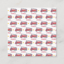 Gepersonaliseerde naam Red Fire truck Party