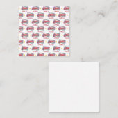 Gepersonaliseerde naam Red Fire truck Party Notitiekaartje (Voorkant / Achterkant)