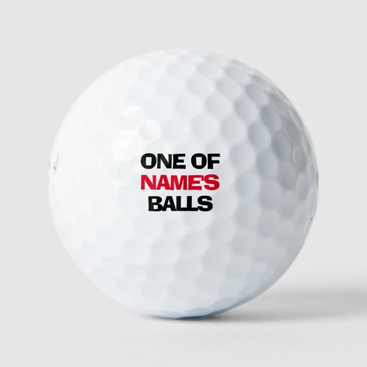 Gepersonaliseerde naam Red Funny Golfballen (Voorkant)