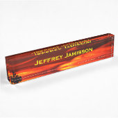 Gepersonaliseerde naam Red Sky Acrylic Naambordje