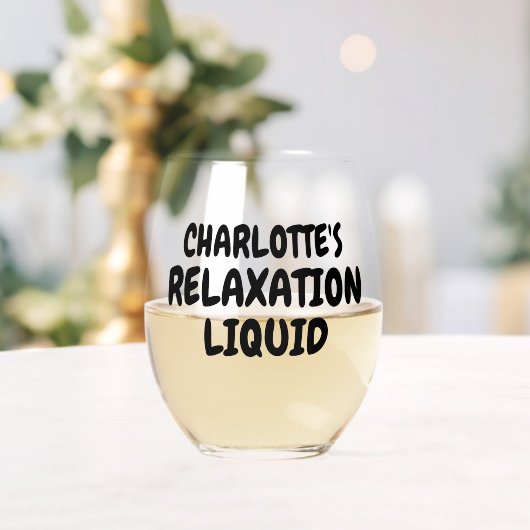 Gepersonaliseerde naam Relaxation Liquid Wijnglas Zonder Voet (Insitu (Huwelijk))
