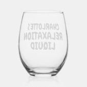 Gepersonaliseerde naam Relaxation Liquid Wijnglas Zonder Voet (Achterkant)