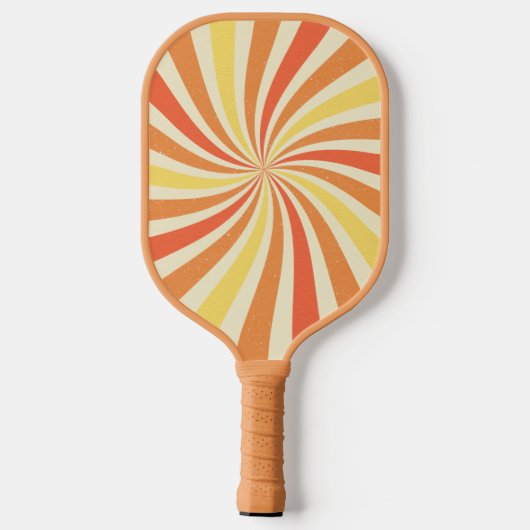 Gepersonaliseerde naam Retro gebogen regenboog Pickleball Paddle (Achterkant)
