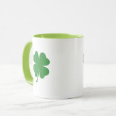 Gepersonaliseerde naam Retro Irish Luck Clover Mok (Voorkant links)