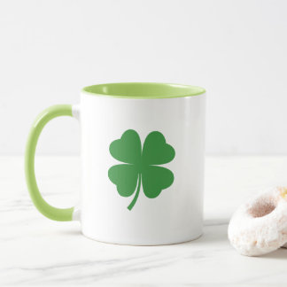 Gepersonaliseerde naam Retro Irish Luck Clover Mok