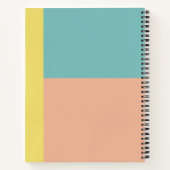 Gepersonaliseerde Naam Retro Pastel Kleurblok Schr Notitieboek (Achterkant)