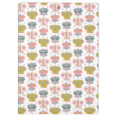 Gepersonaliseerde naam Retro Pink Butterflies Stud Klembord (Achterkant)