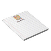 Gepersonaliseerde naam Retro schoolleraar Notitieblok (Schuin)