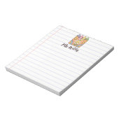 Gepersonaliseerde naam Retro schoolleraar Notitieblok (Linkerzijde)