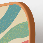 Gepersonaliseerde naam Retro Stripes Typografie Pickleball Paddle (Links Detail)