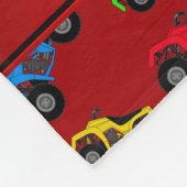 Gepersonaliseerde naam rood atv patroon fleece deken (Hoek)