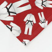 Gepersonaliseerde naam rood karate patroon fleece deken (Hoek)