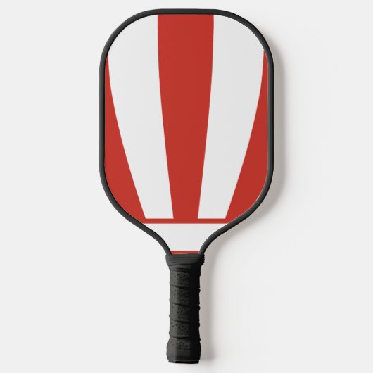 Gepersonaliseerde Naam Rood & Witte Strepen Pickleball Paddle (Achterkant)