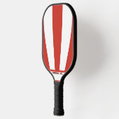Gepersonaliseerde Naam Rood & Witte Strepen Pickleball Paddle (Links)